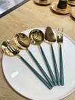 5 Parça Sos Kepçe Servis Takımı Yeşil Gold