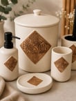 5 Parça Vilya Collection Lüx  Cream Banyo Seti