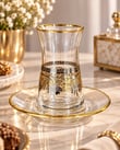 6 Kişilik 12 Parça Sultan Gold Platin Mix Çay Takımı
