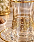 6 Kişilik 12 Parça Sultan Gold Platin Mix Çay Takımı
