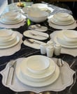 6 Kişilik Platin 32 Parça Porselen Sophia Yemek Takımı