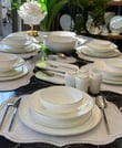 6 Kişilik Platin 32 Parça Porselen Sophia Yemek Takımı