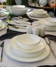 6 Kişilik Platin 32 Parça Porselen Sophia Yemek Takımı