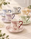6 Kişilik Porselen Camellia Kahve Fincanı Takımı