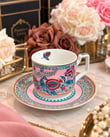 6 Kişilik Porselen Flower Of Life Kahve Fincanı 100 ML