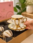 6 Kişilik Porselen Goldies Kahve Fincanı