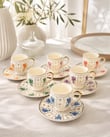 6 Kişilik Porselen Laliza Kahve Fincanı 90 ML