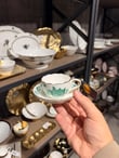 6 Kişilik Porselen Leaf Elegance Kahve Fincan Takımı