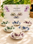 6 Kişilik Porselen Leaf Elegance Victoria Kahve Fincanı