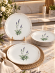 6 Parça Prselen Lavender Servis Tabağı