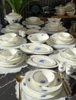 62 Parça 12 Kişilik Porselen Yemek Takımı Blue Garden