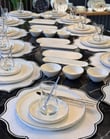 64 Parça 12 Kişilik Platin Modern Krem Kahvaltı Takımı