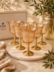 6'lı Amber Elora Gold Ayaklı Kahve Yanı Bardağı