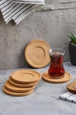 6'lı Bambu Çay Tabağı