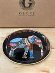 6'lı Glore Tarabya Elephant 32cm Tepsi Siyah