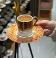 6'lı Lüks Marcella Gold Kahve Fincanı