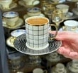 6'lı Porselen Apollo Kahve Fincanı - 90 ml Gold