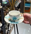 6'lı Porselen Aqua Flora Kahve Fincanı 