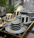 6'lı Porselen Black Royal Kahve Fincanı