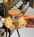 6'lı Porselen  Golden Rose Kahve Fincan Takımı