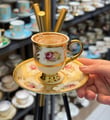 6'lı Porselen  Golden Rose Kahve Fincan Takımı