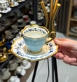 6'lı Porselen Nicole Premium Kahve Fincanı Blue