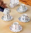 6'lı Porselen Time Figure Kahve Fincanı - 90 ml