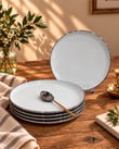 6lı Pure Bone Porselen Platin Pasta Tabağı
