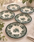 6'lı Velour Green Çay Tabağı 