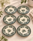 6'lı Velour Green Çay Tabağı 