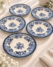 6'lı Velour Navy Çay Tabağı 
