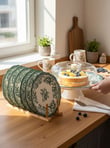8 Parça Porselen Velour Green Pasta Seti