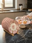 8 Parça Porselen Velour Maroon  Pasta Seti