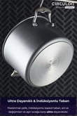 A1 Serisi ScratchDefense Çizilmez Yapışmaz Cam Kapaklı Tencere - 24 CM