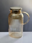 Astana Metal Kapaklı Gold Cam Sürahi - 1800ml