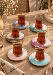 Aura 12 Parça 6 Kişilik Çay Seti