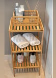 Bambu 3 Bölmeli Banyo Rafı