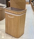 Bambu Çamaşır Kirli Sepeti Tek Bölmeli