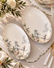 Bird Garden Krem 2li Oval Servis 30x21 26x16cm