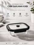 Cam Saklama Kabı ve Borcam - Siyah