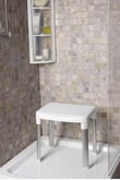 Cappadocia Paslanmaz Alüminyum Geniş Banyo Taburesi (130 KG Kapasite)
