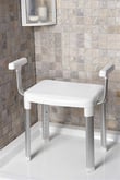 Cappadocia Paslanmaz Alüminyum Kol Destekli Yaşlı Engelli Banyo Sandalyesi (130 KG Kapasite)