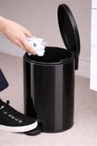 Cigo 3 LT Banyo Mutfak Ofis Çelik Çöp Kovası - Siyah