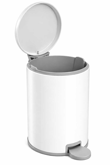 Cigo 3 LT Banyo Mutfak Ofis Çelik Çöp Kovası - Beyaz