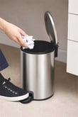 Cigo 3 LT Banyo Mutfak Ofis Çelik Çöp Kovası - Metalik