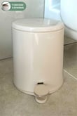 Cigo 6 LT Yumuşak Kapanan Pedallı Banyo Mutfak Ofis Çelik Çöp Kovası - Bej & İç Kısım Bej