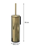 Cigo Duvara Monte Çelik Tuvalet Fırçası - Gold & İç Kısım Siyah