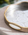 Cora 2'li Bronz Cam Tepsi - 39.5/34 cm