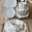 Daisy 6 Kişilik 24 Parça Porselen Yemek Takımı Gümüş