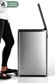 Dikdörtgen Çelik Çöp Kovası 40 Litre - Inox